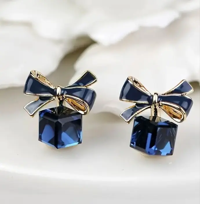 Midnight Bow Earrings