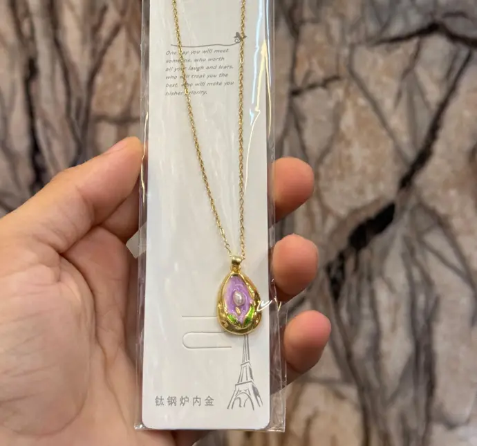 Flower Drop Necklace