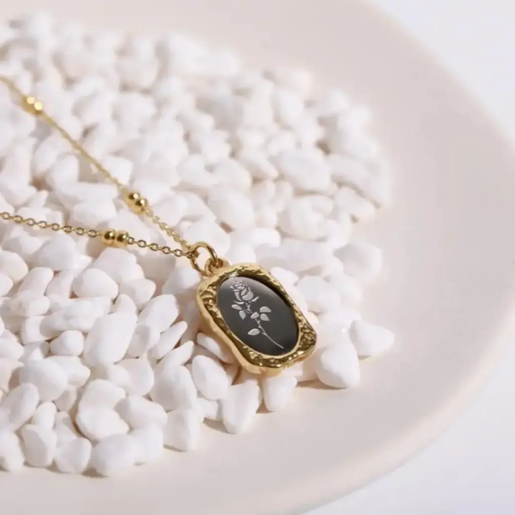 Rose Portrait Pendant