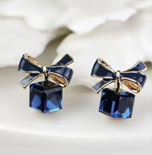 Midnight Bow Earrings